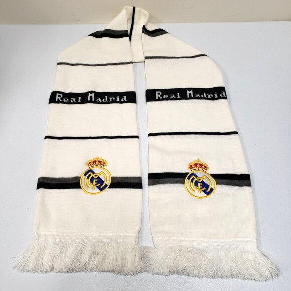 Real Madrid Mens Embroidered Scarf - Picture 1 of 6